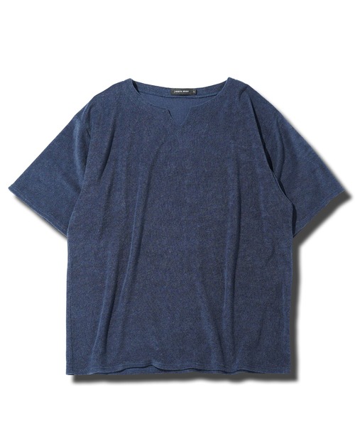 jiggys shop（ジギーズショップ）の「接触冷感 UVカット サマーパイル キーネック 半袖Tシャツ（Tシャツ/カットソー・メンズ・ホワイト/ブルー系その他/チャコール/ブラック/グレー系その他/ネイビー・SMALL/MEDIUM/LARGE/X-LARGE）」の17枚目の写真