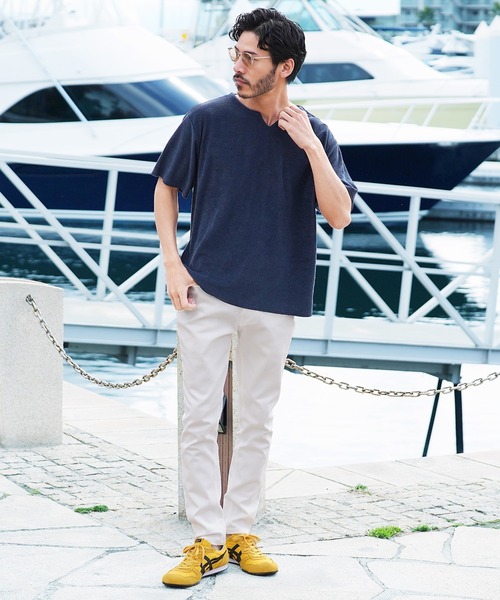 jiggys shop（ジギーズショップ）の「接触冷感 UVカット サマーパイル キーネック 半袖Tシャツ（Tシャツ/カットソー・メンズ・ホワイト/ブルー系その他/チャコール/ブラック/グレー系その他/ネイビー・SMALL/MEDIUM/LARGE/X-LARGE）」の18枚目の写真