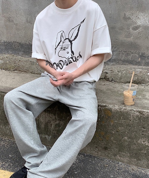 MGV(エムジーヴィー)の「ラビットイラストT(Tシャツ/カットソー・メンズ・ホワイト/ブラック・MEDIUM/LARGE/X-LARGE)」の5枚目の写真