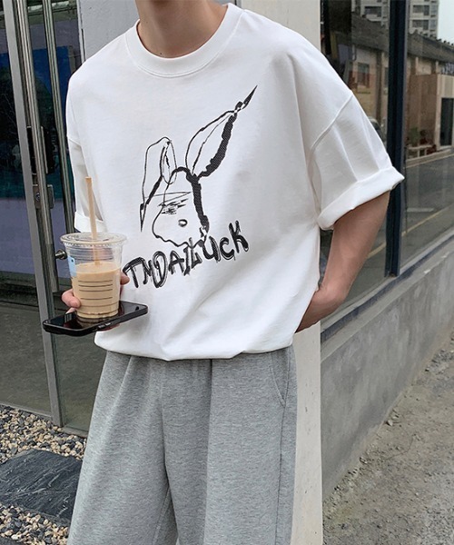 MGV(エムジーヴィー)の「ラビットイラストT(Tシャツ/カットソー・メンズ・ホワイト/ブラック・MEDIUM/LARGE/X-LARGE)」の17枚目の写真
