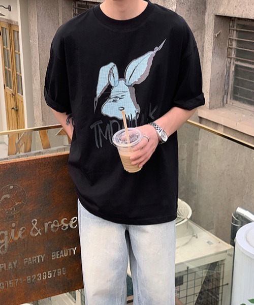 MGV(エムジーヴィー)の「ラビットイラストT(Tシャツ/カットソー・メンズ・ホワイト/ブラック・MEDIUM/LARGE/X-LARGE)」の18枚目の写真
