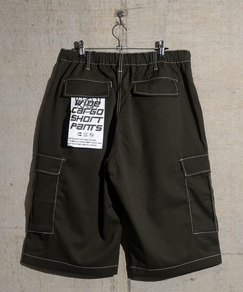 JOHN'S CLOSET(ジョンズクローゼット)の「【13】ナチュラルストレッチ ステッチングワイドカーゴショーツ(カーゴパンツ・メンズ・オリーブ/ブラック/オフホワイト・MEDIUM/LARGE)」の6枚目の写真