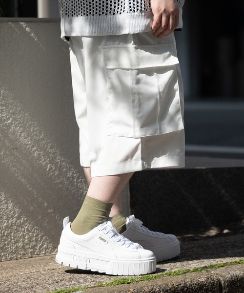 JOHN'S CLOSET(ジョンズクローゼット)の「【13】ナチュラルストレッチ ステッチングワイドカーゴショーツ(カーゴパンツ・メンズ・オリーブ/ブラック/オフホワイト・MEDIUM/LARGE)」の19枚目の写真