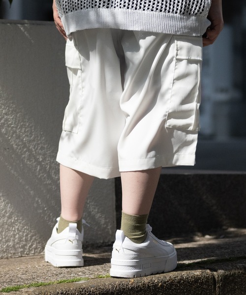 JOHN'S CLOSET(ジョンズクローゼット)の「【13】ナチュラルストレッチ ステッチングワイドカーゴショーツ(カーゴパンツ・メンズ・オリーブ/ブラック/オフホワイト・MEDIUM/LARGE)」の13枚目の写真