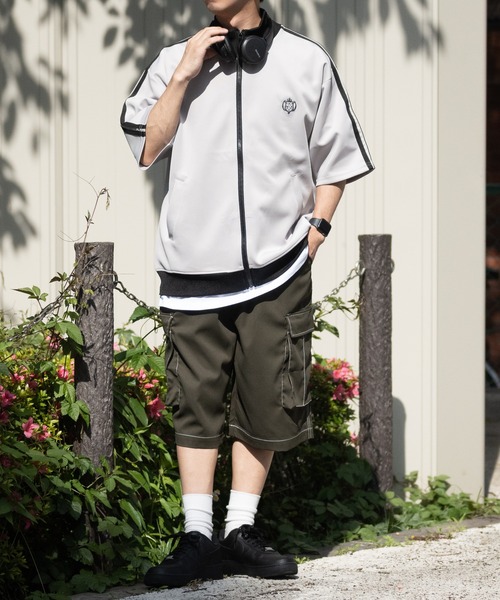 JOHN'S CLOSET(ジョンズクローゼット)の「【13】ナチュラルストレッチ ステッチングワイドカーゴショーツ(カーゴパンツ・メンズ・オリーブ/ブラック/オフホワイト・MEDIUM/LARGE)」の7枚目の写真