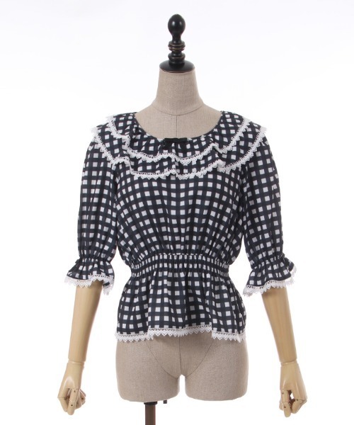 axes femme - 3点おまとめ　アクシーズ　シャーリングデザインブラウス　M　キナリ axes femme（アクシーズファム）の「襟付刺繍ブラウス（シャツ