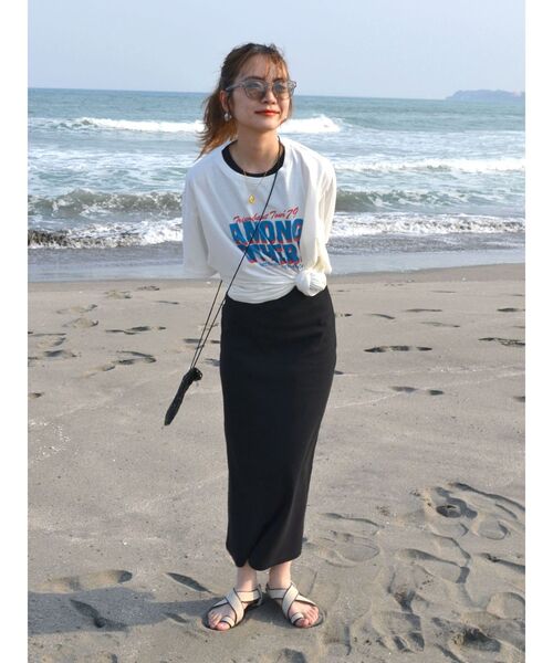 Ungrid(アングリッド)の「アメスリテレコフィットワンピース(ワンピース・レディース・ターコイズブルー/ブラウン/ブラック・FREE)」の9枚目の写真