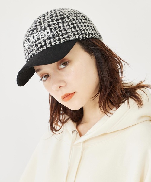 MILKFED.（ミルクフェド）の「LOGO TWEED CAP（キャップ・レディース・ブラウン/ブラック/ブルー・ONE SIZE）」の4枚目の写真