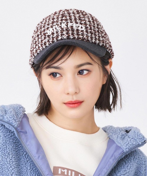 MILKFED.（ミルクフェド）の「LOGO TWEED CAP（キャップ・レディース・ブラウン/ブラック/ブルー・ONE SIZE）」の5枚目の写真