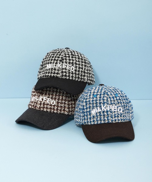 MILKFED.（ミルクフェド）の「LOGO TWEED CAP（キャップ・レディース・ブラウン/ブラック/ブルー・ONE SIZE）」の10枚目の写真