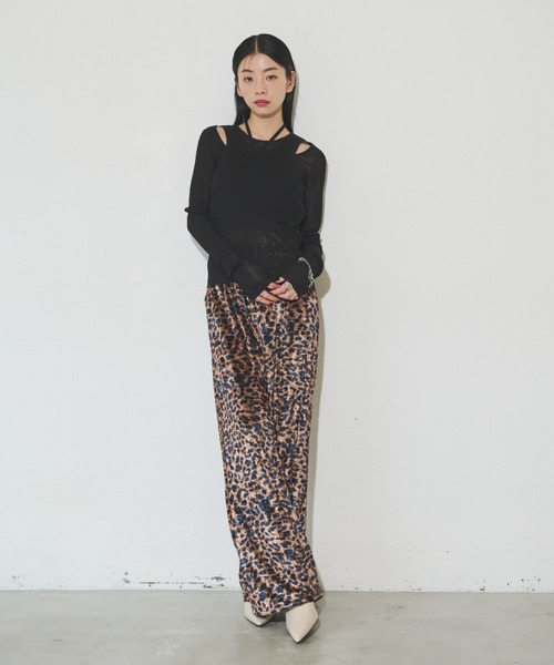 Solace（ソレイス）の「シアーレイヤードニット（Tシャツ/カットソー・レディース・ブラウン/カーキ/ブラック・FREE）」の12枚目の写真