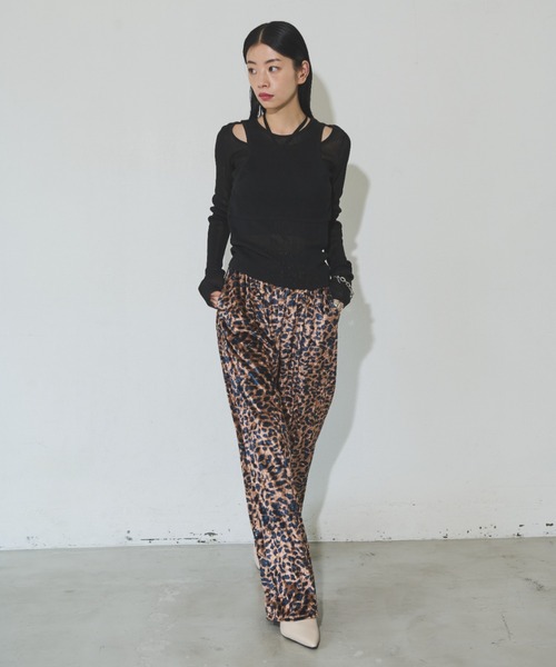 Solace（ソレイス）の「シアーレイヤードニット（Tシャツ/カットソー・レディース・ブラウン/カーキ/ブラック・FREE）」の13枚目の写真