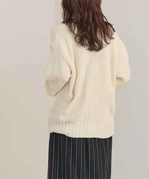 miette(ミエット)の「スリットVネックカーディガン(カーディガン/ボレロ・レディース・ブルー/アイボリー/グリーン/ピンク/ブラック・FREE)」の10枚目の写真