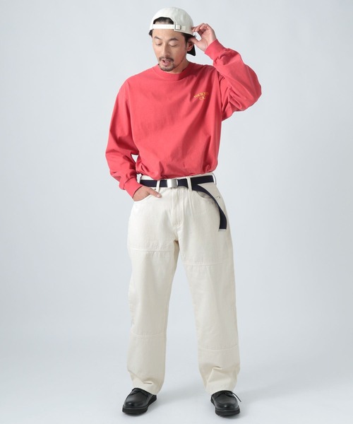 ベイフロー　M～Lサイズ位　パッチワーク風フリンジ切り替えセパレートデニムパンツ セール】パッチワークデニムパンツ（デニムパンツ）｜BAYFLOW
