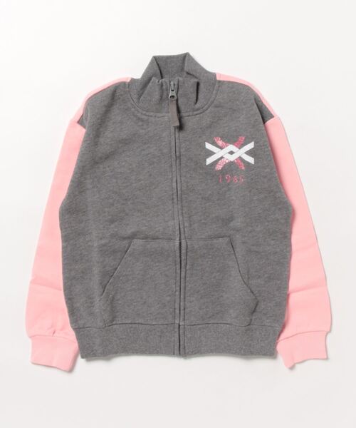 BENETTON (UNITED COLORS OF BENETTON)（ベネトンユナイテッドカラーズオブベネトン）の「キッズグリッタープリントジップアップトレーナーG（スウェット・キッズ・ピンク系その他/ライトパープル/グレー×ピンク/ネイビー・SMALL/LARGE/XX-LARGE/X-LARGE/MEDIUM）」の10枚目の写真