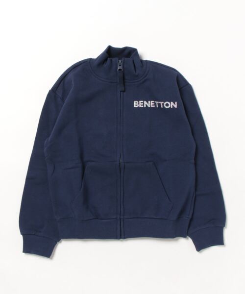 BENETTON (UNITED COLORS OF BENETTON)（ベネトンユナイテッドカラーズオブベネトン）の「キッズグリッタープリントジップアップトレーナーG（スウェット・キッズ・ピンク系その他/ライトパープル/グレー×ピンク/ネイビー・SMALL/LARGE/XX-LARGE/X-LARGE/MEDIUM）」の12枚目の写真