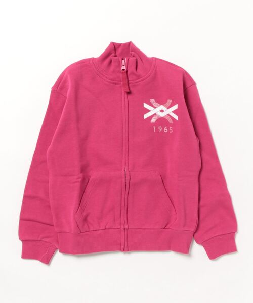 BENETTON (UNITED COLORS OF BENETTON)（ベネトンユナイテッドカラーズオブベネトン）の「キッズグリッタープリントジップアップトレーナーG（スウェット・キッズ・ピンク系その他/ライトパープル/グレー×ピンク/ネイビー・SMALL/LARGE/XX-LARGE/X-LARGE/MEDIUM）」の7枚目の写真