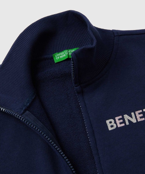 BENETTON (UNITED COLORS OF BENETTON)（ベネトンユナイテッドカラーズオブベネトン）の「キッズグリッタープリントジップアップトレーナーG（スウェット・キッズ・ピンク系その他/ライトパープル/グレー×ピンク/ネイビー・SMALL/LARGE/XX-LARGE/X-LARGE/MEDIUM）」の11枚目の写真