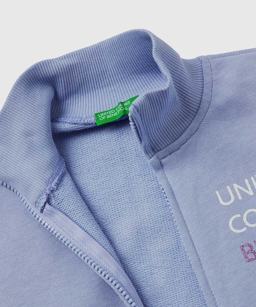BENETTON (UNITED COLORS OF BENETTON)（ベネトンユナイテッドカラーズオブベネトン）の「キッズグリッタープリントジップアップトレーナーG（スウェット・キッズ・ピンク系その他/ライトパープル/グレー×ピンク/ネイビー・SMALL/LARGE/XX-LARGE/X-LARGE/MEDIUM）」の13枚目の写真