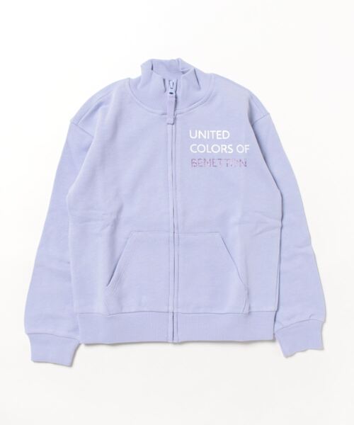BENETTON (UNITED COLORS OF BENETTON)（ベネトンユナイテッドカラーズオブベネトン）の「キッズグリッタープリントジップアップトレーナーG（スウェット・キッズ・ピンク系その他/ライトパープル/グレー×ピンク/ネイビー・SMALL/LARGE/XX-LARGE/X-LARGE/MEDIUM）」の14枚目の写真