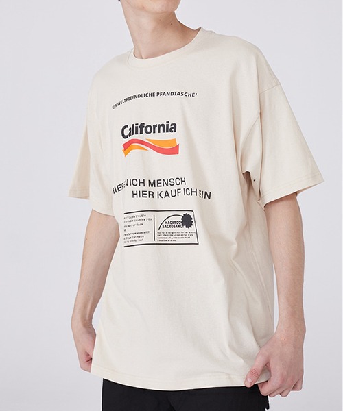 GENXDER(ノンジェンダー)の「【genxder】プリントゆったりTシャツ(Tシャツ/カットソー・メンズ・ベージュ/レッド・LARGE/X-LARGE/MEDIUM)」の1枚目の写真