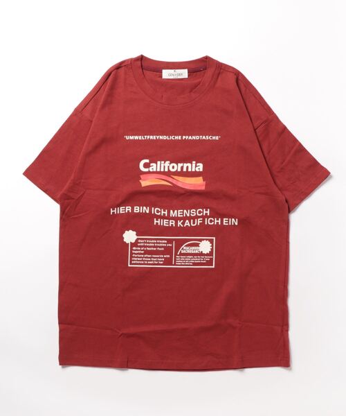 GENXDER(ノンジェンダー)の「【genxder】プリントゆったりTシャツ(Tシャツ/カットソー・メンズ・ベージュ/レッド・LARGE/X-LARGE/MEDIUM)」の13枚目の写真
