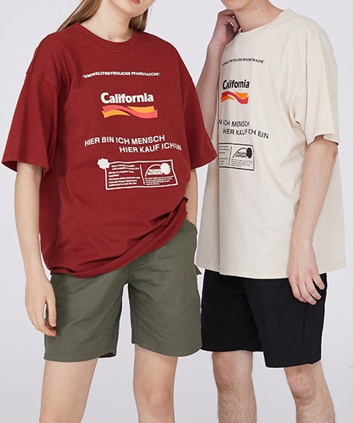 GENXDER(ノンジェンダー)の「【genxder】プリントゆったりTシャツ(Tシャツ/カットソー・メンズ・ベージュ/レッド・LARGE/X-LARGE/MEDIUM)」の5枚目の写真