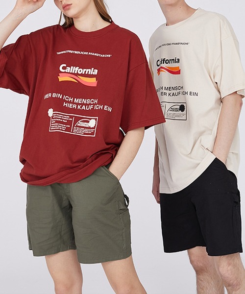 GENXDER(ノンジェンダー)の「【genxder】プリントゆったりTシャツ(Tシャツ/カットソー・メンズ・ベージュ/レッド・LARGE/X-LARGE/MEDIUM)」の6枚目の写真