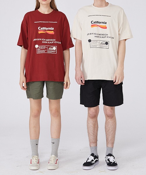 GENXDER(ノンジェンダー)の「【genxder】プリントゆったりTシャツ(Tシャツ/カットソー・メンズ・ベージュ/レッド・LARGE/X-LARGE/MEDIUM)」の9枚目の写真