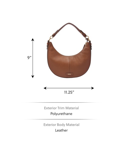FOSSIL(フォッシル)の「フォッシル ホーボーバッグ レディース レザー ブラウン スマホ収納可 SHB3164210(ショルダーバッグ・レディース・ブラウン・FREE)」の5枚目の写真