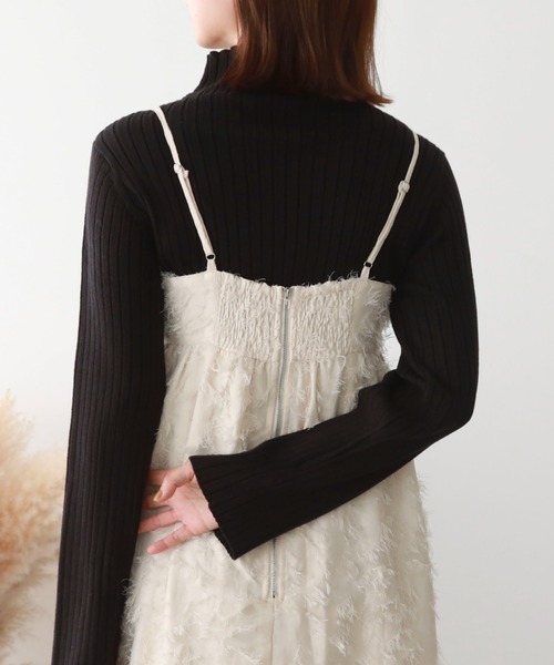 archives（アルシーヴ）の「シャギーＪＱマーメイドキャミワンピース（ワンピース・レディース・ブラック/アイボリー・MEDIUM）」の9枚目の写真