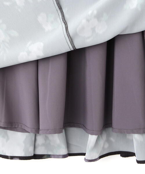 PROPORTION BODY DRESSING（プロポーションボディドレッシング）の「フラワーフロントギャザーワンピース / 1213240912（ワンピース・レディース・グレー/ダークグレー・SMALL/MEDIUM）」の4枚目の写真