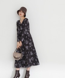 PROPORTION BODY DRESSING | フラワーフロントギャザーワンピース / 1213240912(ワンピース)