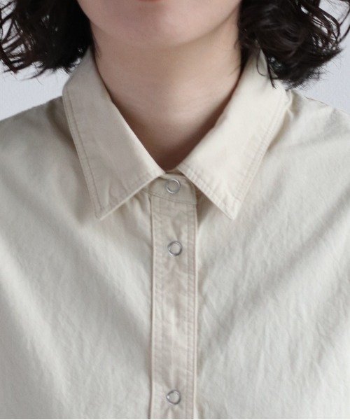 cepo（セポ）の「バックシャーリングフレンチシャツ（シャツ/ブラウス・レディース・オフホワイト/ブラウン/グリーン・M）」の17枚目の写真