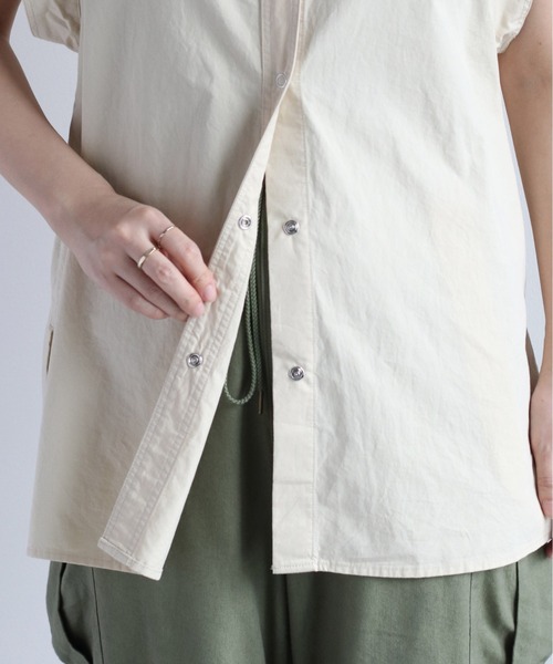 cepo（セポ）の「バックシャーリングフレンチシャツ（シャツ/ブラウス・レディース・オフホワイト/ブラウン/グリーン・M）」の19枚目の写真