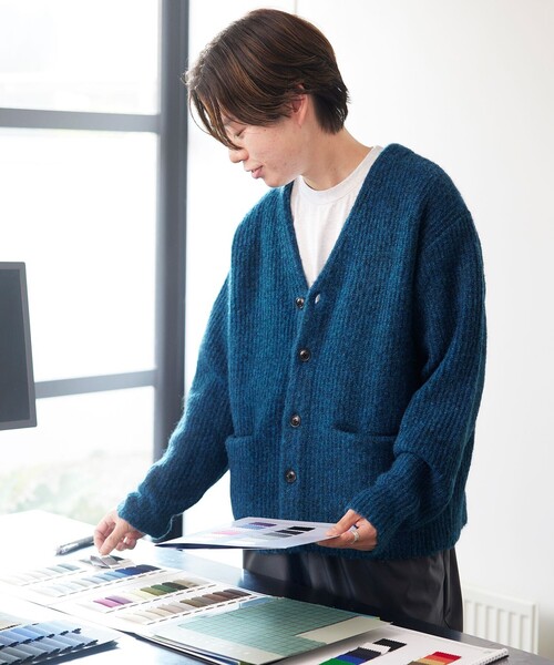 unfilo へアリー ニットカーディガン　L UNFILO｜へアリー ニットカーディガン | Rakuten Fashion(楽天