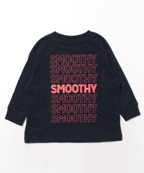 Smoothy(スムージー)の「Smoothy HAPPY Long sleeve Tee / スムージー ハッピーロングスリーブTシャツ(Tシャツ/カットソー・キッズ・ホワイト/ネイビー/ヘザーグレー・X-LARGE/LARGE/MEDIUM/SMALL)」の4枚目の写真