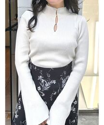 MERCURYDUO | メタル釦使いスリットニット(ニット/セーター)