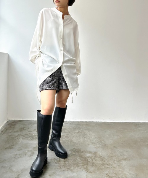 Meli rich（メリーリッチ）の「ヘリンボーンショートパンツ（その他パンツ・レディース・ブラック/グレー・MEDIUM）」の14枚目の写真