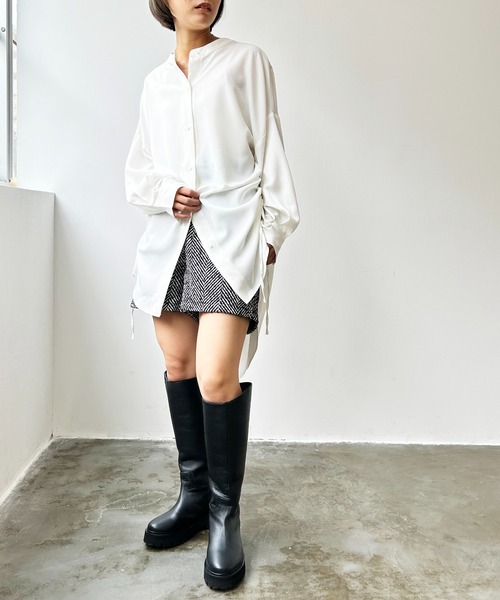 Meli rich（メリーリッチ）の「ヘリンボーンショートパンツ（その他パンツ・レディース・ブラック/グレー・MEDIUM）」の15枚目の写真