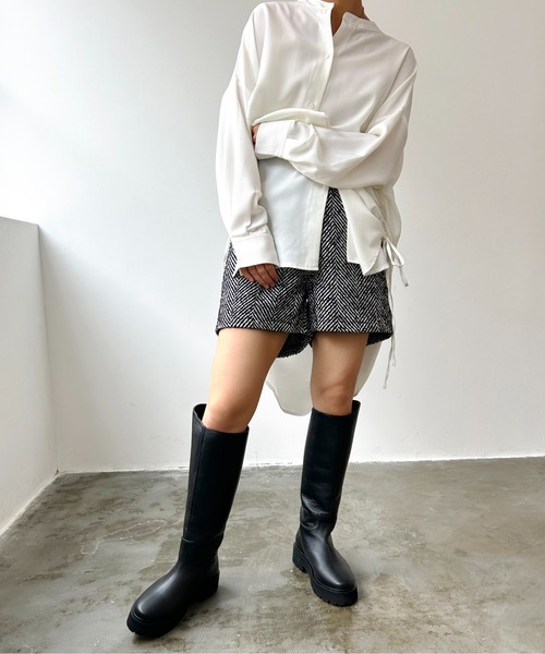 Meli rich（メリーリッチ）の「ヘリンボーンショートパンツ（その他パンツ・レディース・ブラック/グレー・MEDIUM）」の19枚目の写真