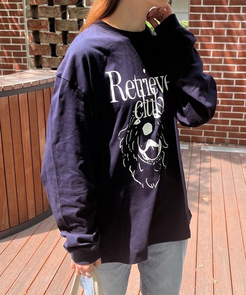 【セール】【UNISEX】Retriever Club／LAUGHING 長袖Tシャツ 2975779（Tシャツ/カットソー）｜Retriever Club（レトリーバークラブ）