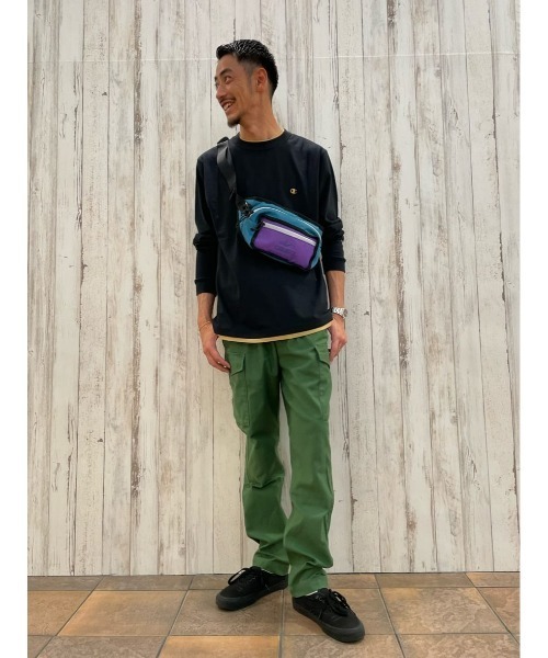 Champion(チャンピオン)の「【Champion】BIGレイヤードロンT(Tシャツ/カットソー・メンズ・ホワイト/ブラック・XL/L/M)」の9枚目の写真