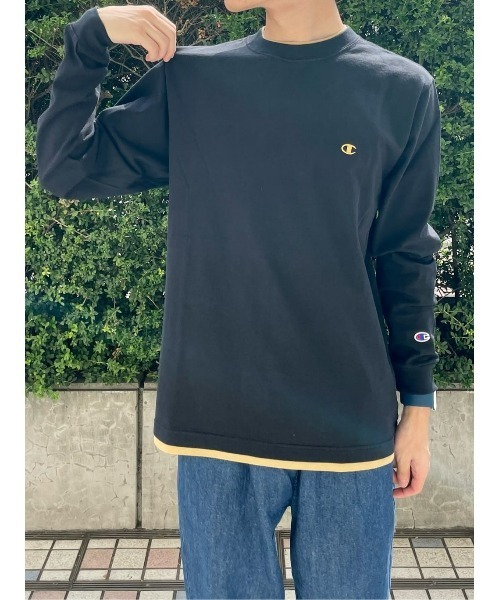 Champion(チャンピオン)の「【Champion】BIGレイヤードロンT(Tシャツ/カットソー・メンズ・ホワイト/ブラック・XL/L/M)」の15枚目の写真