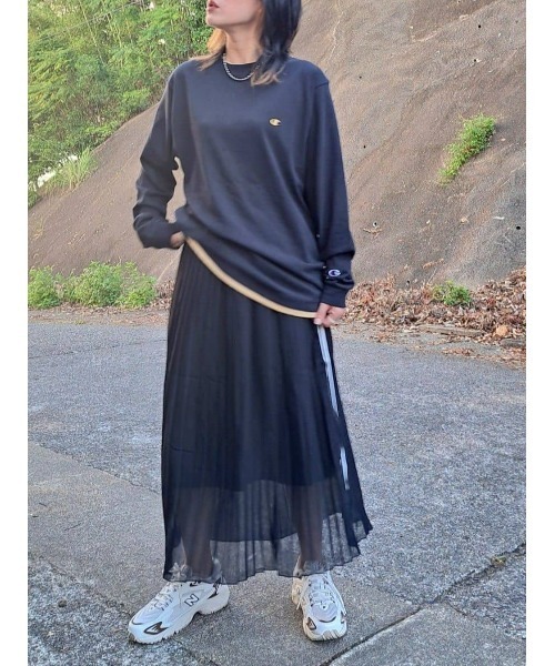 Champion(チャンピオン)の「【Champion】BIGレイヤードロンT(Tシャツ/カットソー・メンズ・ホワイト/ブラック・XL/L/M)」の20枚目の写真