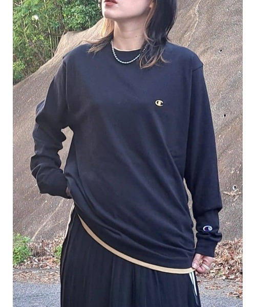 Champion(チャンピオン)の「【Champion】BIGレイヤードロンT(Tシャツ/カットソー・メンズ・ホワイト/ブラック・XL/L/M)」の22枚目の写真