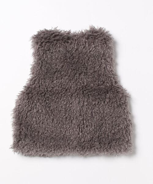 Lycee mine（リセマイン）の「フェイクファーベスト（ベスト・キッズ・ベージュ/チャコール/グレー/アイボリー・L(130-140)/M(110-120)）」の19枚目の写真