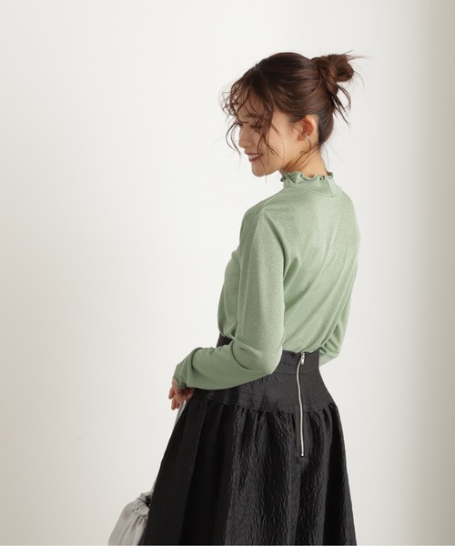 N.（N. Natural Beauty Basic）（エヌエヌナチュラルビューティーベーシック）の「◆ラメインナーカットソー（Tシャツ/カットソー・レディース・ライトグレー/ライトグリーン・MEDIUM）」の15枚目の写真