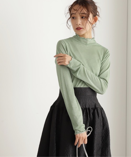 N.（N. Natural Beauty Basic）（エヌエヌナチュラルビューティーベーシック）の「◆ラメインナーカットソー（Tシャツ/カットソー・レディース・ライトグレー/ライトグリーン・MEDIUM）」の19枚目の写真