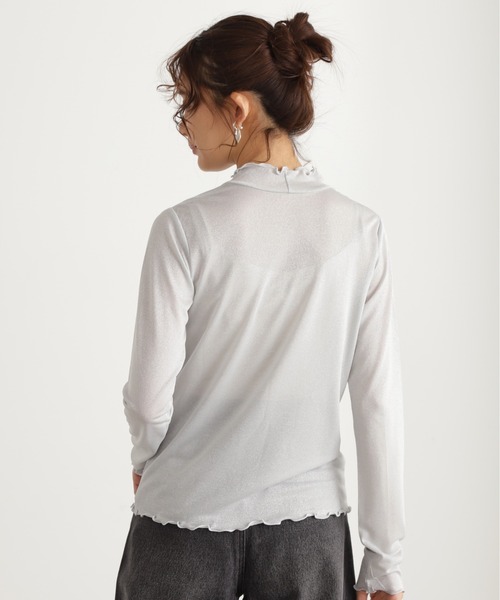 N.（N. Natural Beauty Basic）（エヌエヌナチュラルビューティーベーシック）の「◆ラメインナーカットソー（Tシャツ/カットソー・レディース・ライトグレー/ライトグリーン・MEDIUM）」の10枚目の写真